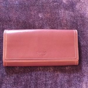 Coach purple/maroon & pink leather wallet